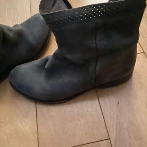 Rugged leather brown boots